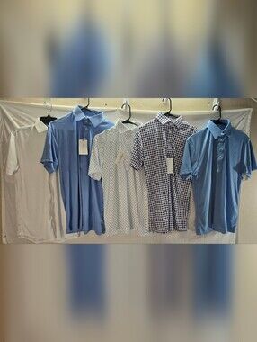 Lot of 5 Collars & Co Men's Size Small Polo Dress Shirts New with Tags